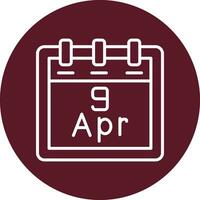 April 9 Vektor Symbol