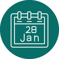 Januar 28 Vektor Symbol