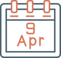 April 9 Vektor Symbol