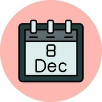 Dezember 8 Vektor Symbol