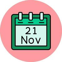 November 21 Vektor Symbol