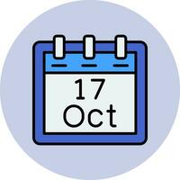 oktober 17 vektor ikon