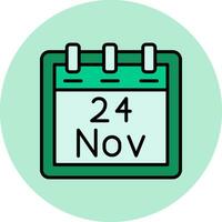 November 24 Vektor Symbol