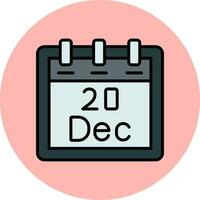 Dezember 20 Vektor Symbol