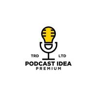 Podcast-Idee Vintage Premium-Logo vektor