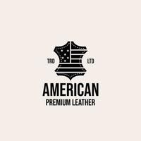 amerikansk läder premium logotyp vektor