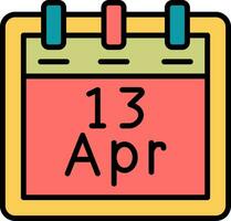 April 13 Vektor Symbol