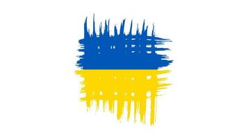 ukrainska nationell flagga i grunge stil vektor