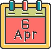 April 6 Vektor Symbol