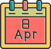 April 8 Vektor Symbol