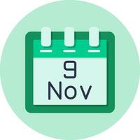 november 9 vektor ikon