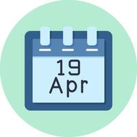 april 19 vektor ikon