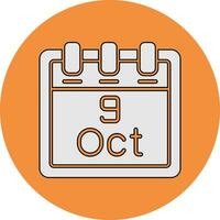 Oktober 9 Vektor Symbol