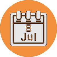 Juli 8 Vektor Symbol