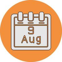 August 9 Vektor Symbol