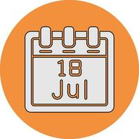 Juli 18 Vektor Symbol