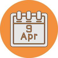 April 9 Vektor Symbol