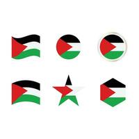 en samling av variationer av de palestinsk flagga vektor
