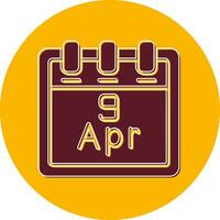 April 9 Vektor Symbol