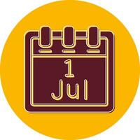 Juli 1 Vektor Symbol