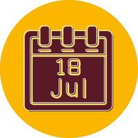 Juli 18 Vektor Symbol