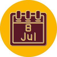 Juli 8 Vektor Symbol