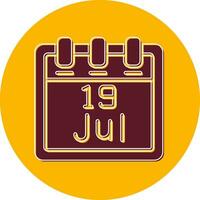 Juli 19 Vektor Symbol