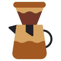kaffe filtrera ikon vektor