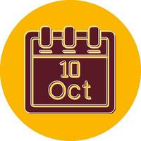 Oktober 10 Vektor Symbol