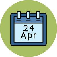 April 24 Vektor Symbol