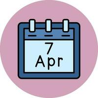 April 7 Vektor Symbol