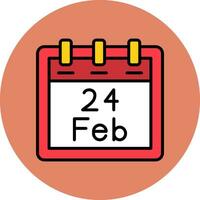 Februar 24 Vektor Symbol