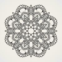 kreisförmig Blume Mandala. geeignet zum Henna, Tätowierungen, Fotos, Färbung Bücher. Islam, Hindu, Buddha, Indien, Pakistan, Chinesisch, arabisch vektor