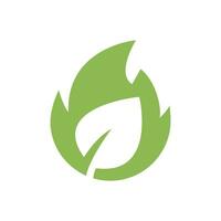 biobränsle enkel logotyp ikon i grön Färg. vektor