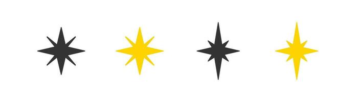 Weihnachten Star Symbol. funkelt, leuchtenden platzen, Urlaub Symbol. funkeln Sterne Licht. eben und farbig Stil Symbol zum Netz Design. Vektor Illustration.