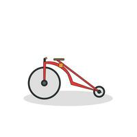 Zirkus rot Fahrrad auf Weiß Hintergrund vektor