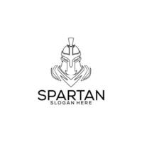 spartansk logotyp vektor, spartansk hjälm logotyp vektor illustration design mall