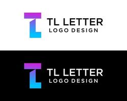 brev tl monogram djärv geometrisk form logotyp design. vektor