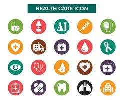 hälsa vård ikoner. medicinsk ikoner. platt vektor illustrationer.