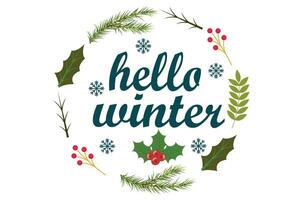 Hallo Winter Banner. Winter Hintergrund. vektor