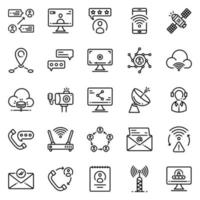 Kommunikations-Icon-Set - Vektor-Illustration. vektor