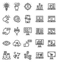 Internet-Marketing-Icon-Set - Vektor-Illustration. vektor