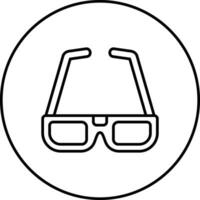 Vektorsymbol für 3D-Brille vektor