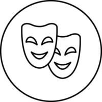 Vektorsymbol für Theatermasken vektor