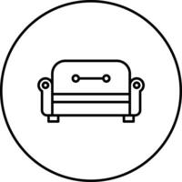 Sofa-Vektor-Symbol vektor