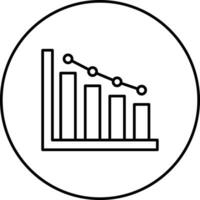 Diagramm-Vektorsymbol ablehnen vektor