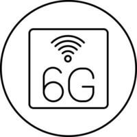 6g Netzwerk Vektor Symbol
