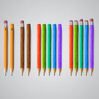 Färgglada pennor, vektor