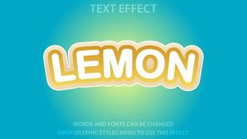 citron text effekt vektor illustration redigerbar