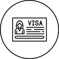 Visa-Vektor-Symbol vektor